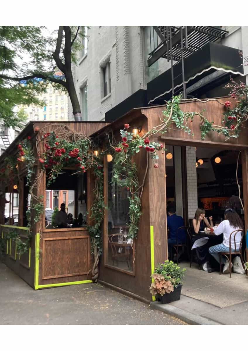 Nature Inspired Design for Outdoor Cafe in NYC